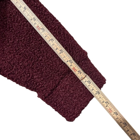 LANDS' END Womens Burgundy Teddy Coat Size Large (14-16) - Picture 12 of 12